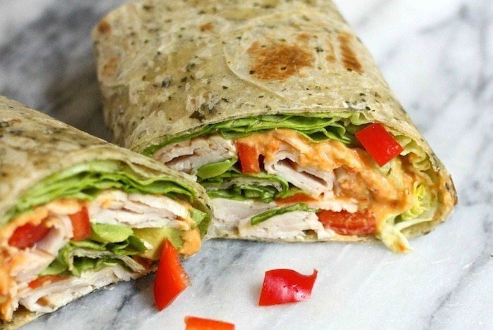 Turkey and Hummus Wrap